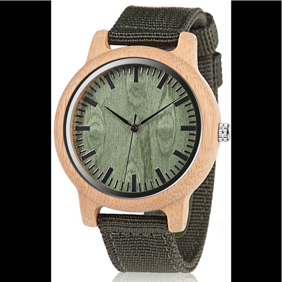 Other - Unisex Modern Trendy Bamboo Watch with Nylon Band